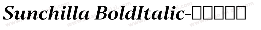 Sunchilla BoldItalic字体转换